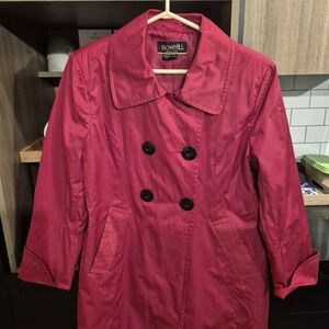 Novelli Women's Pink Double-Breasted Trench Coat